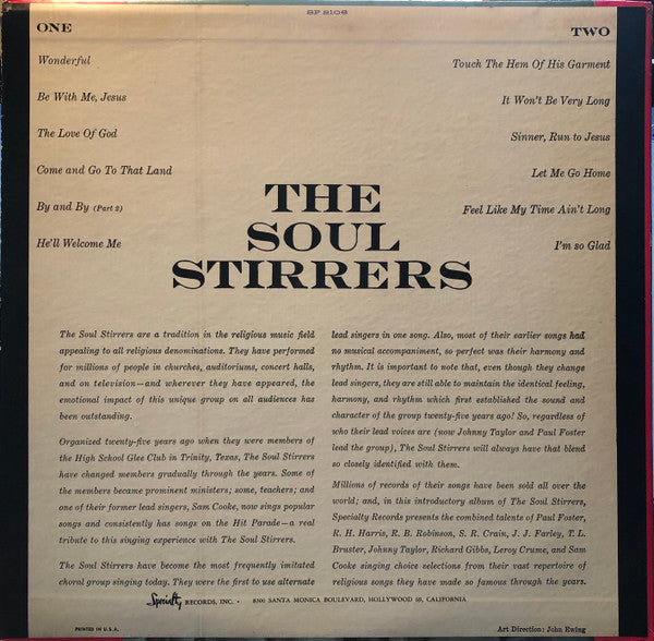The Soul Stirrers Featuring Sam Cooke : The Soul Stirrers Featuring Sam Cooke (LP, Comp, Mono, Gol)