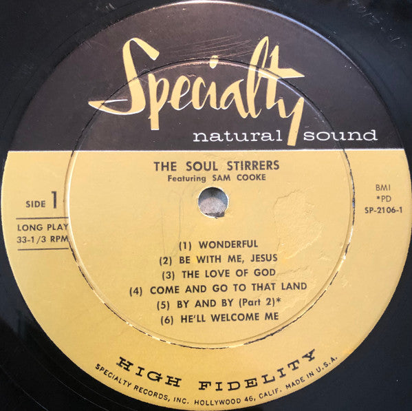 The Soul Stirrers Featuring Sam Cooke : The Soul Stirrers Featuring Sam Cooke (LP, Comp, Mono, Gol)