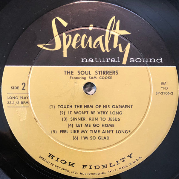 The Soul Stirrers Featuring Sam Cooke : The Soul Stirrers Featuring Sam Cooke (LP, Comp, Mono, Gol)