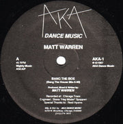 Matt Warren : Bang The Box (12")