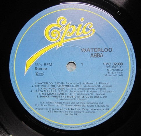 ABBA (Björn, Benny, Anna & Frida)* : Waterloo (LP, Album, RE)