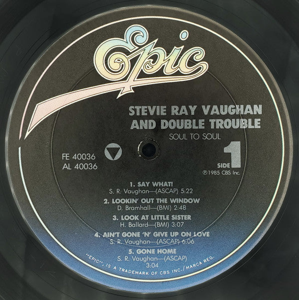 Stevie Ray Vaughan And Double Trouble* : Soul To Soul (LP, Album, Pit)