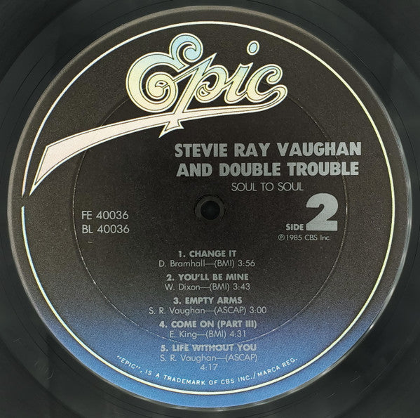 Stevie Ray Vaughan And Double Trouble* : Soul To Soul (LP, Album, Pit)