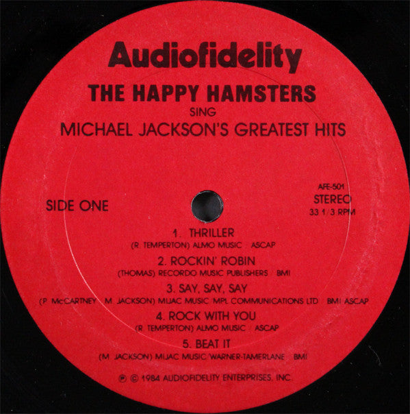 The Happy Hamsters : The Happy Hamsters Sing Michael Jackson's Greatest Hits (LP, Album)