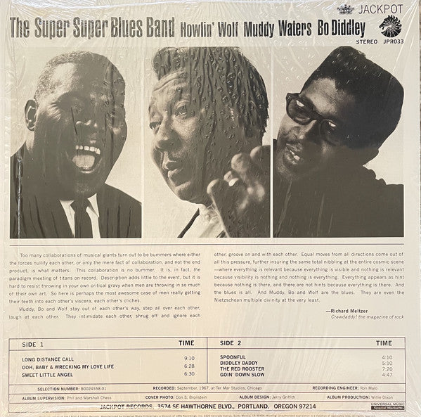 Howlin' Wolf, Muddy Waters & Bo Diddley : The Super Super Blues Band (LP, Album, Ltd, RE, Blu)