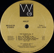 Gustav Holst / Sir Adrian Boult / Orchester Der Wiener Staatsoper And Wiener Akademie Kammerchor : The Planets (LP)