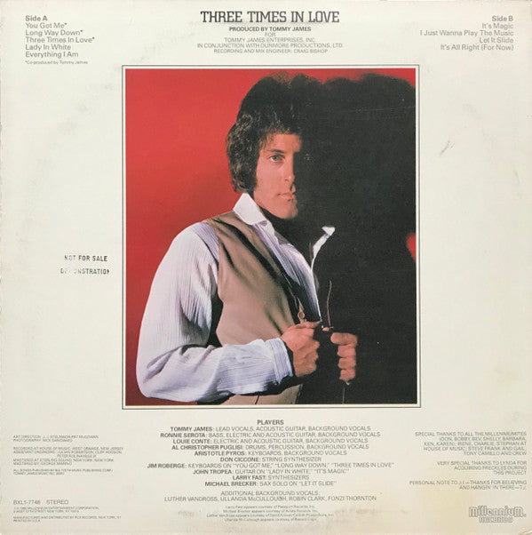 Tommy James : Three Times In Love (LP, Album)