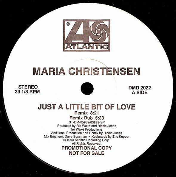 Maria Christensen : Just A Little Bit Of Love (12", Promo)