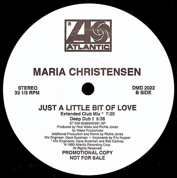 Maria Christensen : Just A Little Bit Of Love (12", Promo)