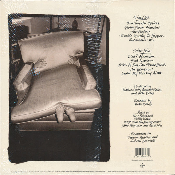 Warren Zevon : Sentimental Hygiene (LP, Album, Spe)