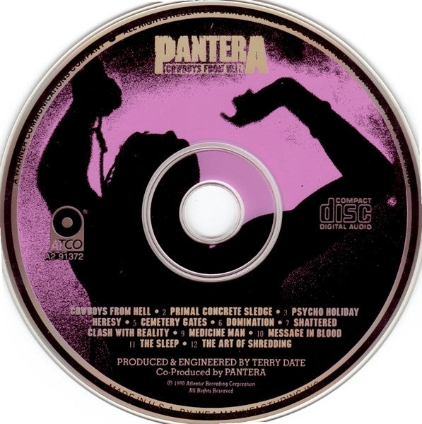 Pantera : Cowboys From Hell (CD, Album, Club)