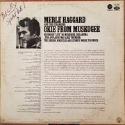 Merle Haggard And The Strangers (5) : Okie From Muskogee (Recorded "Live" In Muskogee, Oklahoma) (LP, Album, Jac)