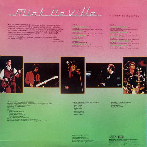 Mink DeVille : Return To Magenta (LP, Album, Jac)