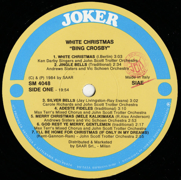 Bing Crosby : White Christmas (LP, Album, RE)