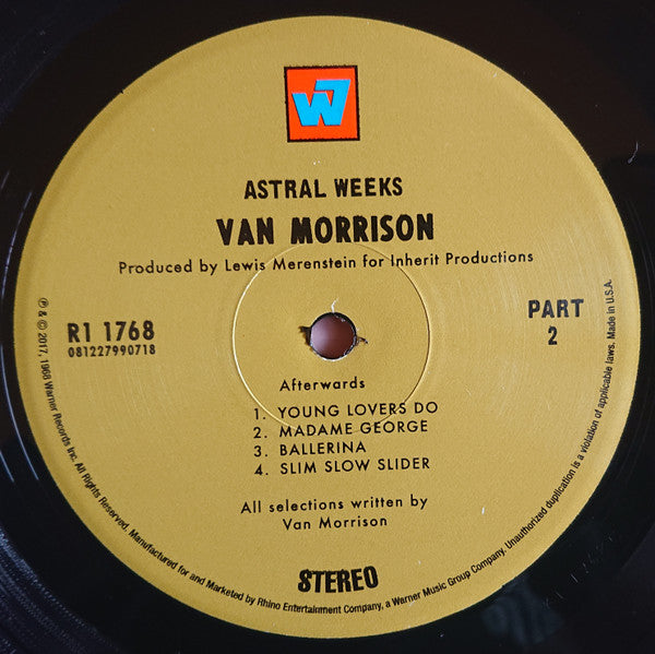 Van Morrison : Astral Weeks (LP, Album, RE, RM, RP, 180)