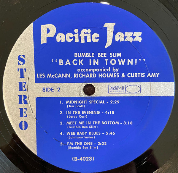 Bumble Bee Slim : Back In Town (LP, Album)
