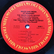 The Miles Davis Sextet & The Thelonious Monk Quartet : Miles & Monk At Newport (LP, Album, RE, Ter)