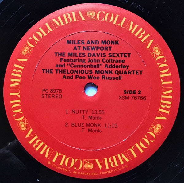 The Miles Davis Sextet & The Thelonious Monk Quartet : Miles & Monk At Newport (LP, Album, RE, Ter)