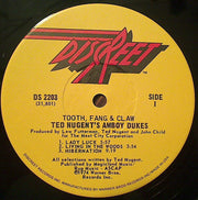 The Amboy Dukes : Tooth, Fang & Claw (LP, Album, Jac)