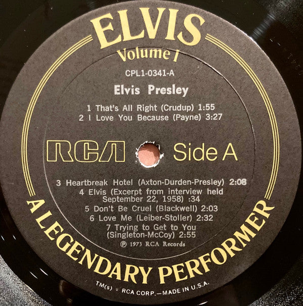 Elvis* : A Legendary Performer - Volume 1 (LP, Comp)