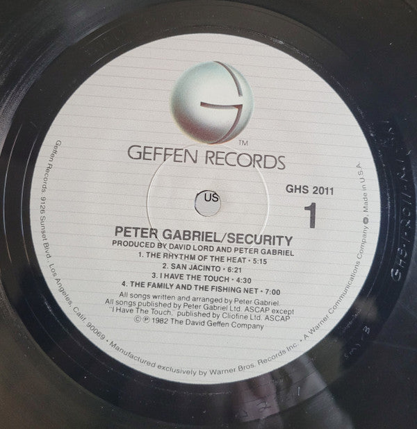 Peter Gabriel : Security (LP, Album)