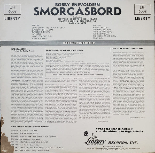 Bobby Enevoldsen* : Smorgasbord (LP, Album, Mono, Blu)