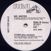 Mr. Mister : Is It Love B/W Kyrie (Live) (12", Promo)