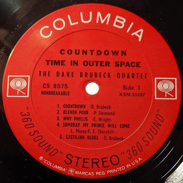 The Dave Brubeck Quartet : Countdown: Time In Outer Space (LP, Album, RE, Pit)