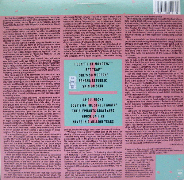 The Boomtown Rats : Greatest Hits (LP, Comp, Car)