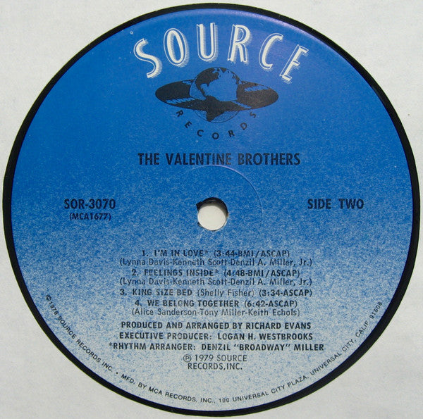 The Valentine Brothers : The Valentine Brothers (LP, Album)