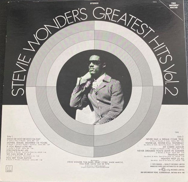 Stevie Wonder : Stevie Wonder's Greatest Hits Vol. 2 (LP, Comp)