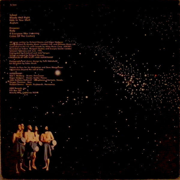 Supertramp : Crime Of The Century (LP, Album, Club, Ter)