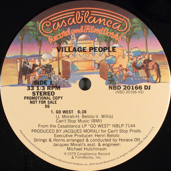 Village People : Go West  (12", Promo)