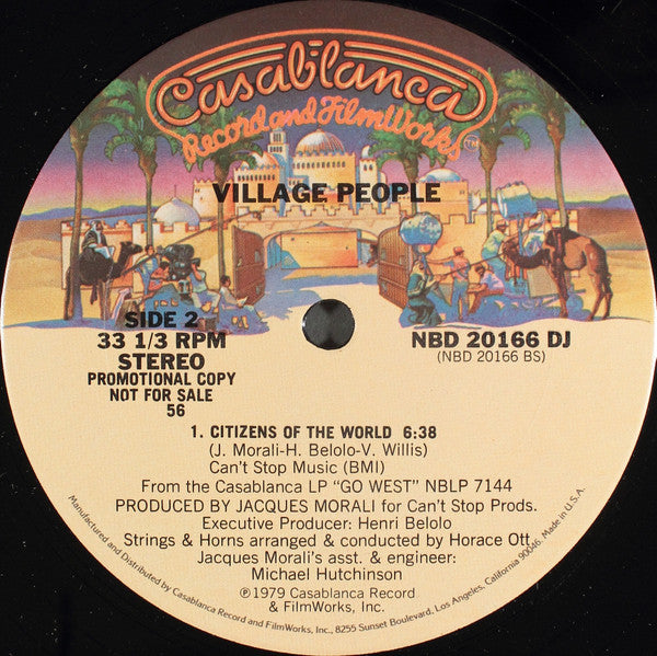 Village People : Go West  (12", Promo)