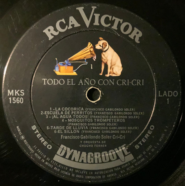 Francisco Gabilondo Soler Y Orquesta De Chucho Ferrer : Todo El Año Con Cri-Cri "El Grillito Cantor" (LP, Album)