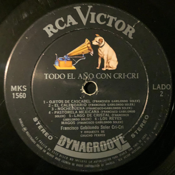 Francisco Gabilondo Soler Y Orquesta De Chucho Ferrer : Todo El Año Con Cri-Cri "El Grillito Cantor" (LP, Album)