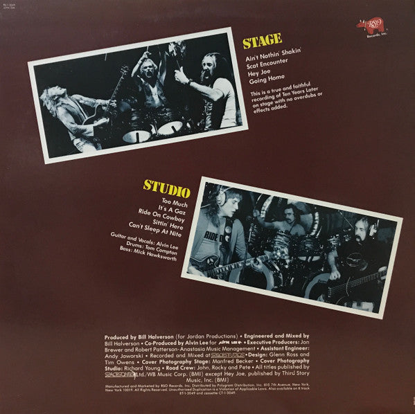 Alvin Lee & Ten Years Later : Ride On (LP, Album, Ter)
