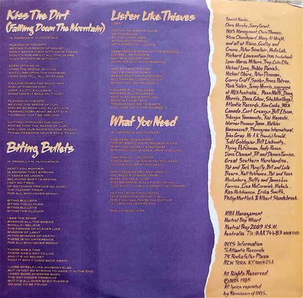 INXS : Listen Like Thieves (LP, Album, Club, Col)