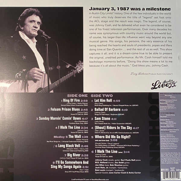 Johnny Cash : Live From Austin, TX (LP, Club, Ltd, RE, Blu)