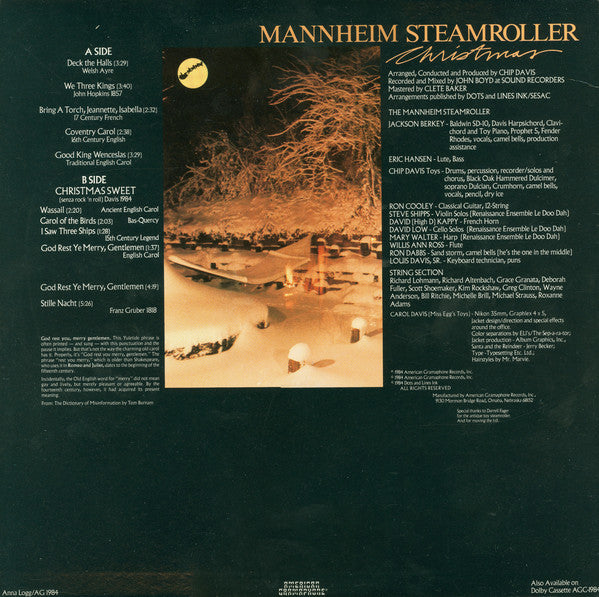 Mannheim Steamroller : Christmas (LP, Album, RE, Red)