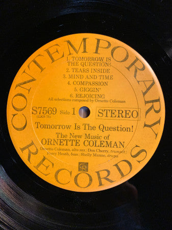 Ornette Coleman : Tomorrow Is The Question! (LP, Album, RE, 70')