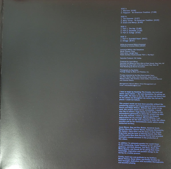 Immanuel Wilkins : Omega (2xLP, Album, Gat)