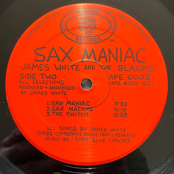 James White & The Blacks : Sax Maniac (LP, Album, Com)