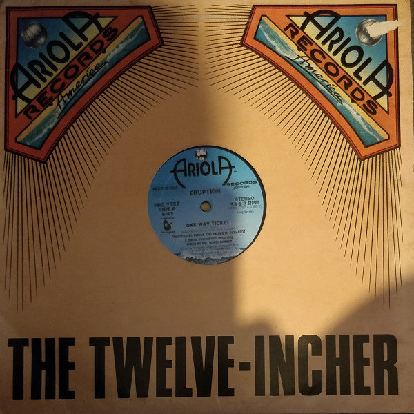 Eruption (4) : One Way Ticket (12", Promo)