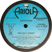 Eruption (4) : One Way Ticket (12", Promo)