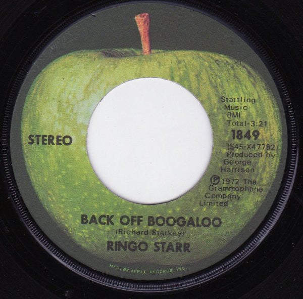 Ringo Starr : Back Off Boogaloo (7", Single, Win)