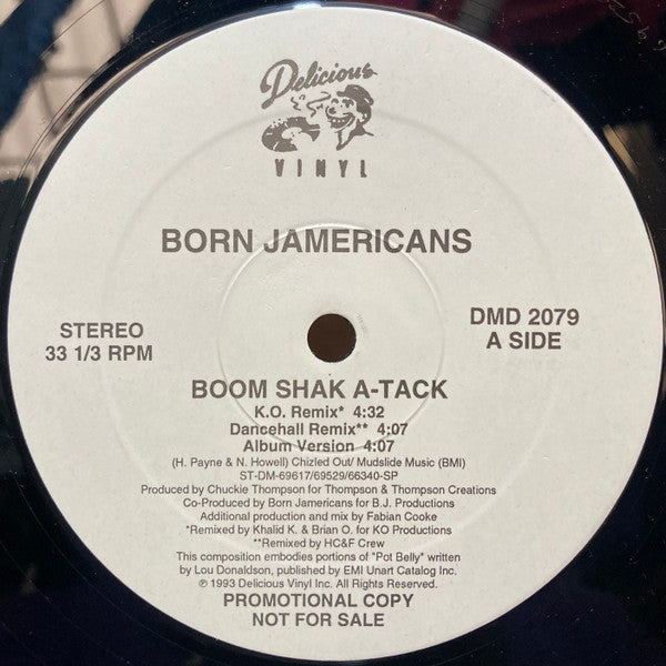 Born Jamericans : Boom Shak A-Tack (Remixes) (12", Promo)