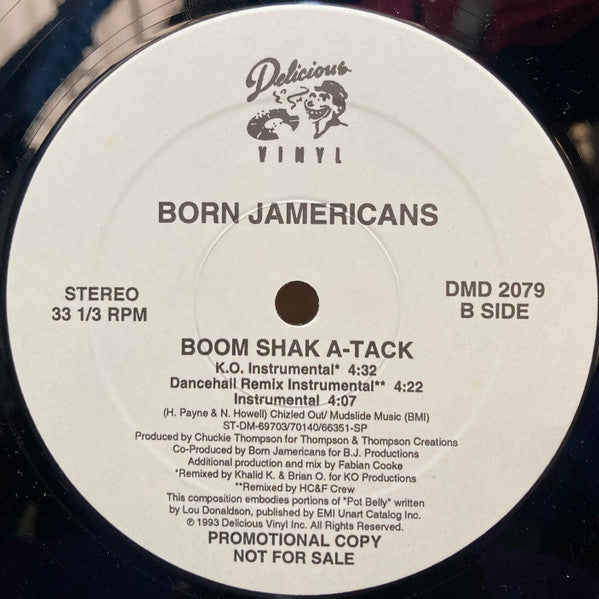 Born Jamericans : Boom Shak A-Tack (Remixes) (12", Promo)
