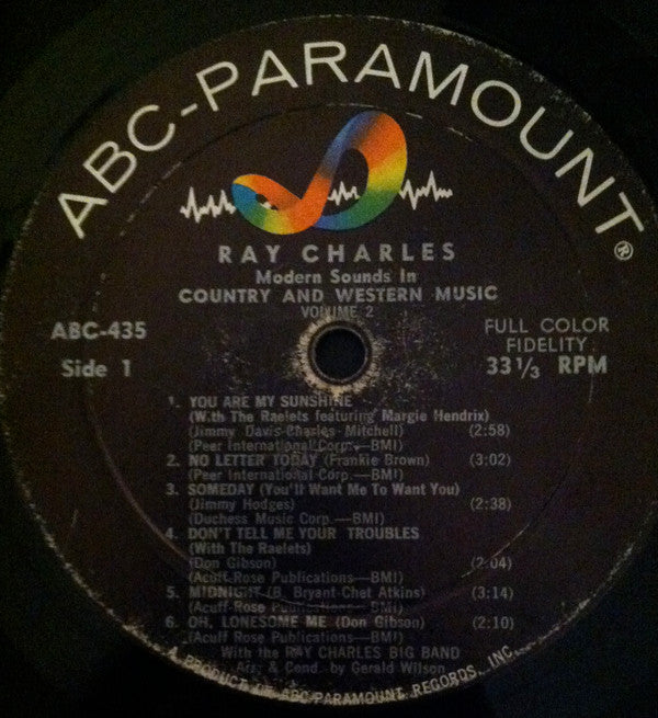 Ray Charles : Modern Sounds In Country And Western Music (Volume Two) (LP, Album, Mono)