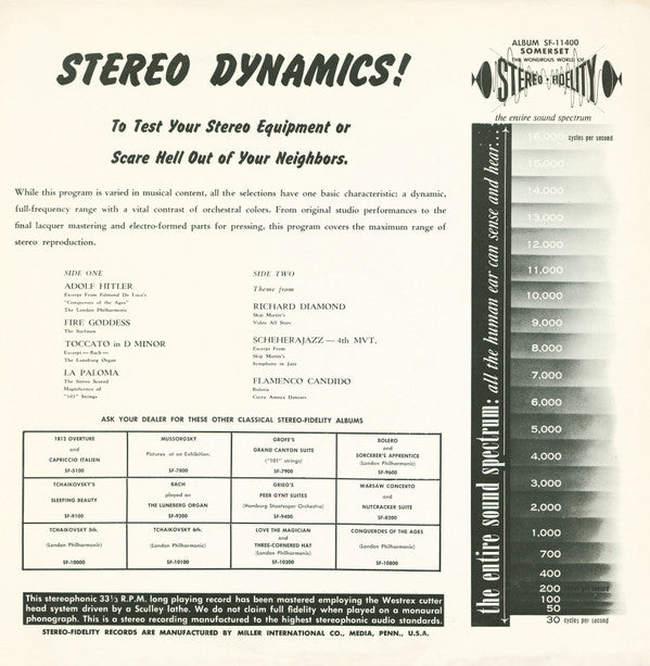 Various : Stereo Dynamics! To Scare Hell Out Of Your Neighbors (LP, Comp, Blu)
